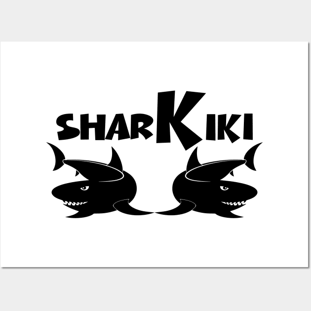 Shark Kiki T Shirt Funny Wall Art by HozDes